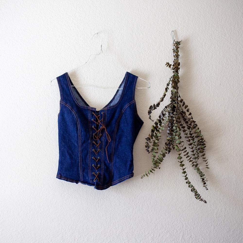 Tie front boho cowgirl crop blouse